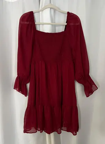 ee:some Burgundy Boho Dress