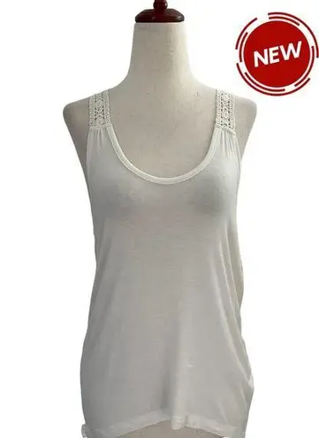 Poof Apparel Cream Racerback Tank Top Size M NWT (37-29)