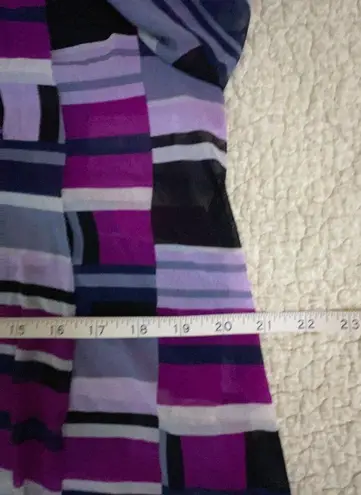 Alfani Women's Asymmetrical Pullover Blouse Navy Blue Purple Petite Large