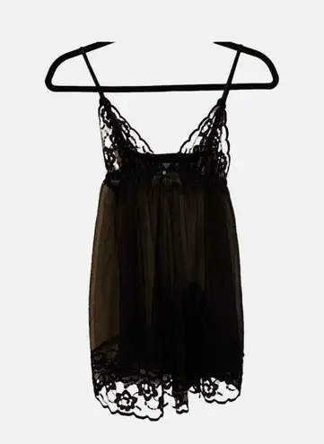 Frederick's of Hollywood Frederick’s of Hollywood Black Sheer Babydoll Negligee – Size XL Nightie