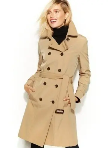 Calvin Klein New!  Women's Belted Trench Coat Long Jacket Size XL Color Khaki