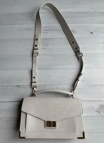 The Kooples Emily Crocodile-Effect Bag in White