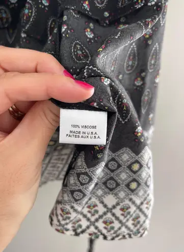 MISA Los Angeles - Boho Wrap Tie Top Short Sleeve Blouse