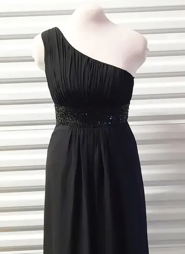 CooBee Formal Evening Gown Womens 4 Black Maxi Dress Sequin Wedding Party