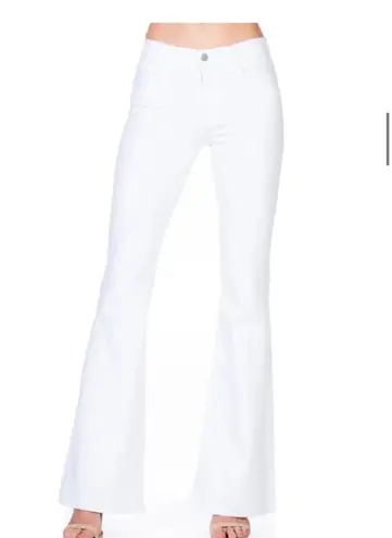 0² Denim O2 Denim White Flare Jeans