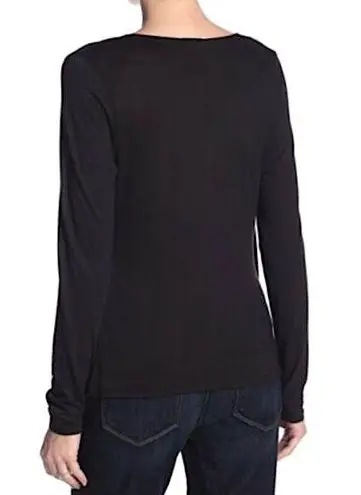 LA Made New  Maternity Long Sleeve V-Neck Wrap Top Knit Jersey Black