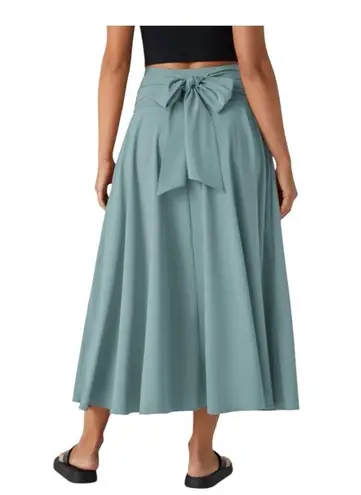Halara Breezeful High Waisted Tie Pocket 2 In 1 Flowy XL Stine Blue MIDI Skirt