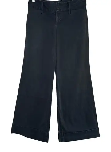 Ann Taylor loft wide leg pants dark gray women's 4 Marissa career office minimal