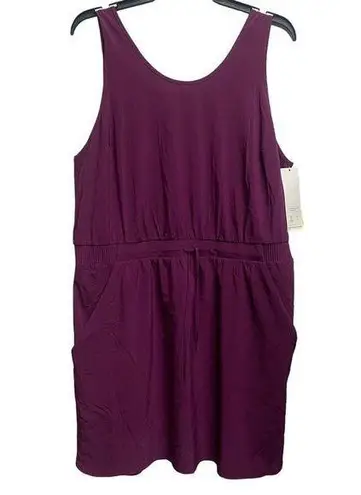 All In Motion  Women's XL Purple Sleeveless Round neck pocket Dress Drawstring