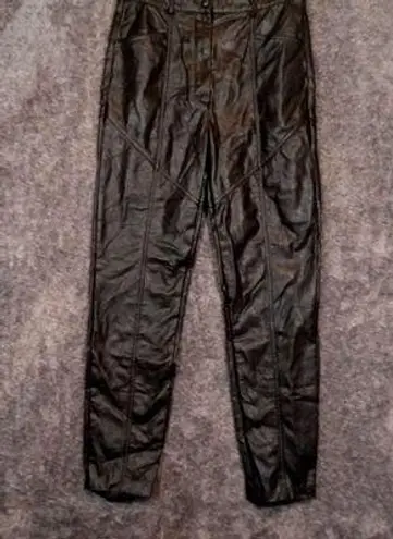Aritza Wilfred Melina high waisted vegan leather black women's pants size 8