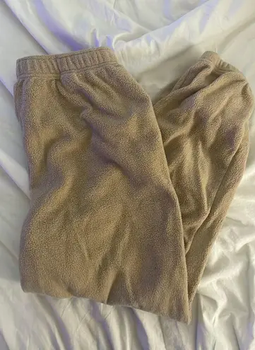 American Eagle Super Fuzzy Tan Sweatpants