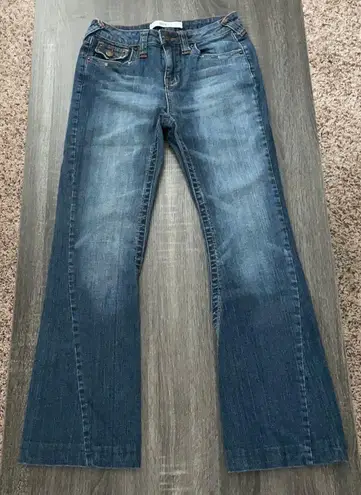 Mixit Jeans size 2 boot cut angled hem