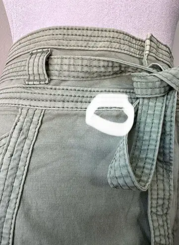 Pilcro and the Letterpress Anthropologie Light Green Belted Cargo Skirt