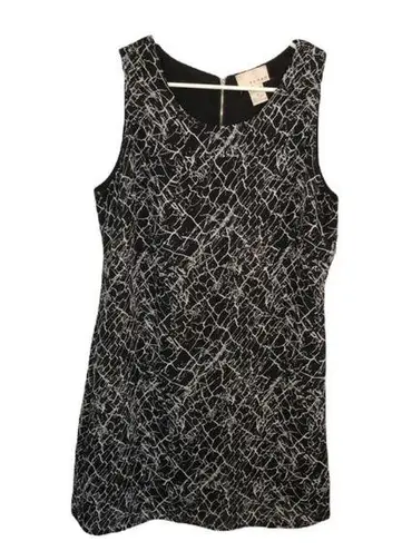 Kenar Sleeveless A-Line Shift Dress Black Gray Electric