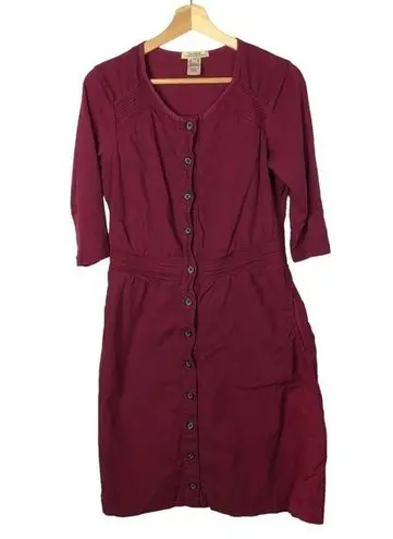 Prairie Underground Red Button Down Knee Length Dress S