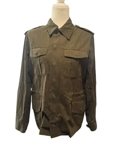 Zadig & Voltaire Kayak Bis Khaki Jacket Green Skull Guitar Angel on Back (S)