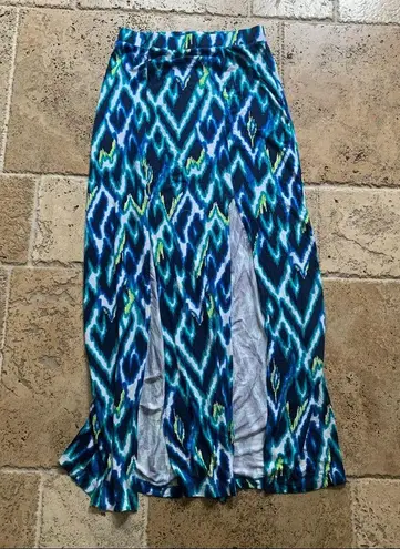 Tart Carmina Maxi Skirt Halo Ikat Mermaid Scale S