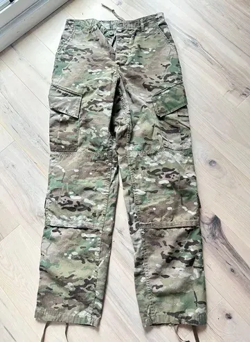 Military Issue Desert Camo Cargo Pants Waist 31” Pockets Green Streetwear Unisex Size 30