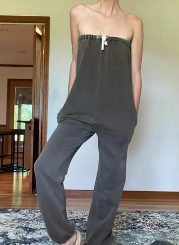 Free People Strapless Sweatpants Jumpsuit onesie oversized sold at 