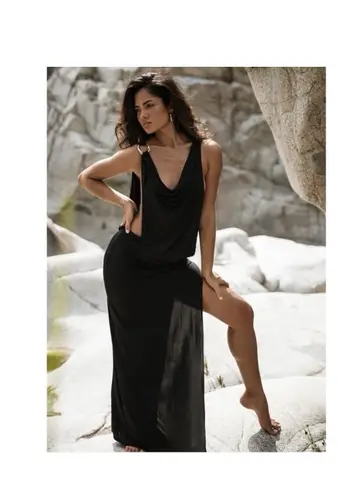 Rat & Boa - Josefa dress Designer brand: Josefa black Cowl Neck Maxi Dress Ring shoulder