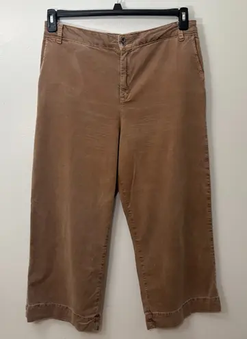 Bella Dahl Saige Wide Leg Crop Pants 32 Tan Brown High Rise Casual Gorpcore