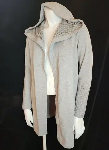 D & Co Active Gray Hooded Cardigan (XXS) Gray