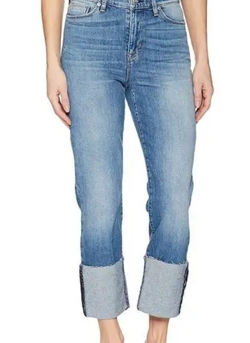 Hudson Jeans  Women’s High Rise Straight Denim Light Wash Size 25 Zoeey Deep Cuff