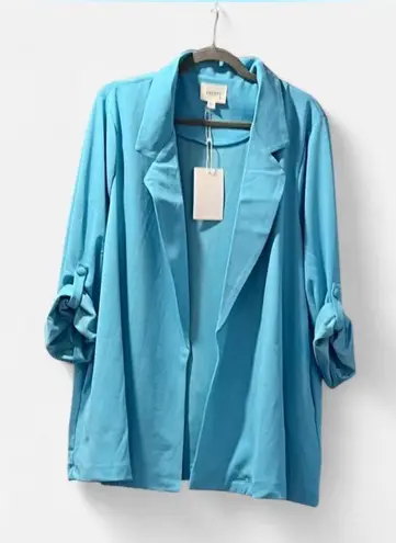 Andrée New Plus Size Coastal Blue Business Casual Woman’s Blazer 3x