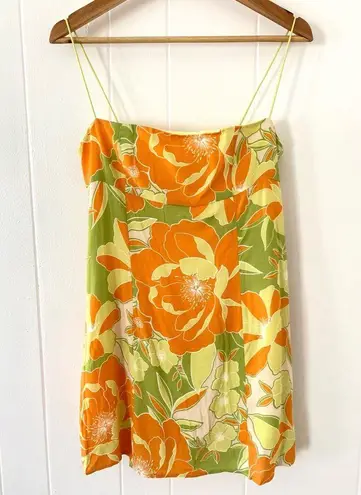 Solaí The Label Sun Rays Mini Dress Green, Yellow & Orange Size Large