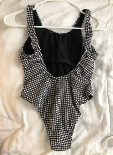 Envy Black And White Gingham One Piece Swimsuit