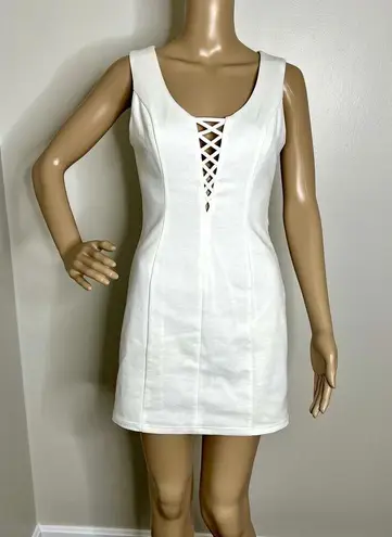 Ark & Co. White Caged Open Back Strappy Mini Dress