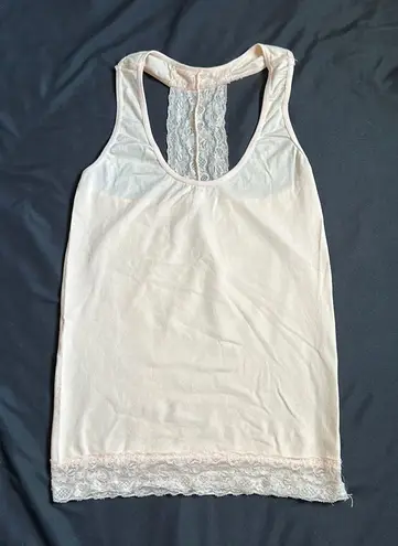 Marilyn Monroe Intimates Pale Blush Pink Racerback Tank With Lace Details SizeXL