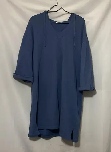 HAVEN WELL WITHIN WO SIZE XL STEEL BLUE HOODED Active COMFORT LOUNGE DRESS EUC
