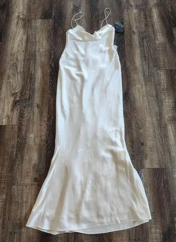 Retrofête Retrofete Marcia Dress in White Size Medium Sleeveless Maxi Slip NWT