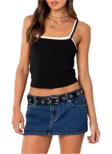 Edikted Layered Camisole in Black-And-White Size X-Small