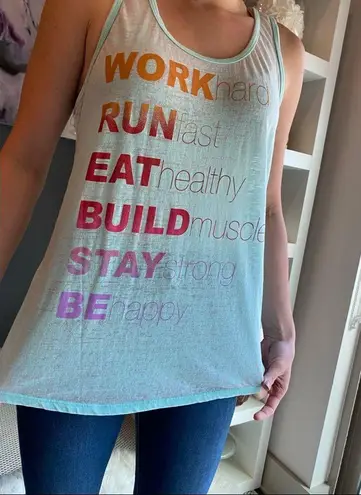 Chin Up Apparel “Work Run Eat Build Stay Be” Tank Top