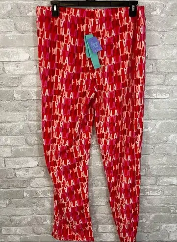 JCPenny Sleep Chic Falala Sleep Pants Red Size XL