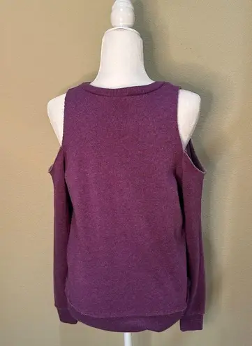 Alternative NEW! brand for NORDSTROM Purple Shoulder Cut Out Sweatshirt - small