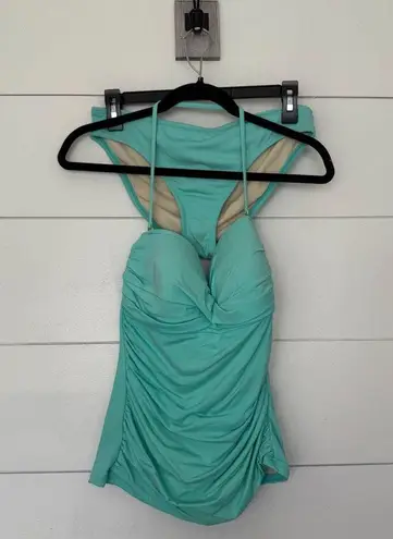 La Blanca Women’s 10 Mint Green Aqua 2 Piece Swim Set Tankini Bikini Bottom