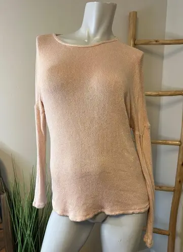 Topshop  Lightweight Sweater Keyhole Back with Tie US2 Blush Pink - Image 1