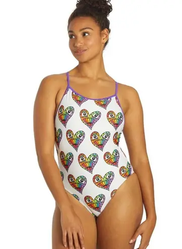 One Piece NWT Sporti x Tyler Wallach Exclusive Heart Face Tie Back Swimsuit - 30