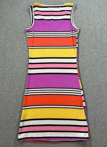 Jolie & Joy Stripe Ribbed Knit Mini Tank Dress Size Small V