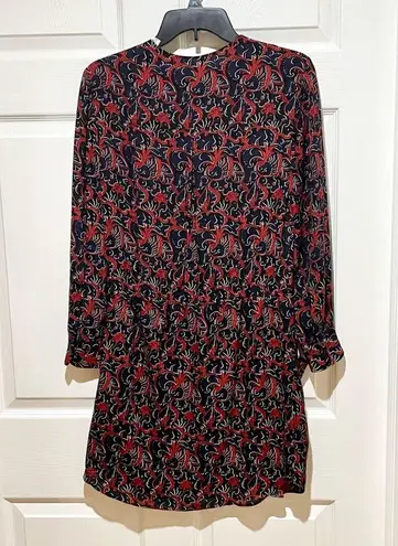 ALC Frank A.L.C. Sullivan Silk Floral Tie Waist Dress Size 2