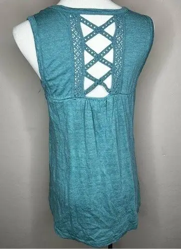 Cynthia Rowley  teal/Blue Linen Tank Top