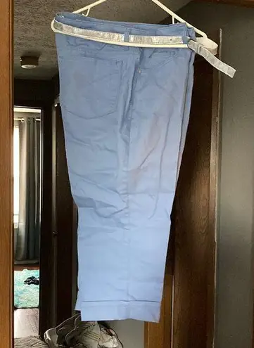 Riders By Lee New Lee Riders 16M Mid Rise Capri Blue 30” Long X 20” Wide. Periwinkle blue.