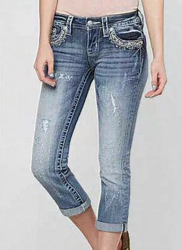 Miss Me Signature  Cropped Jeans‎ Women’s Stretch Size 29