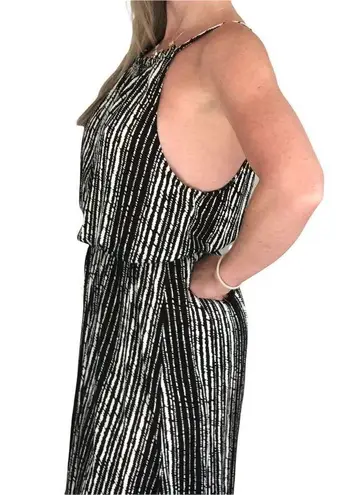 Loft NWT  black and white dress with tie waist