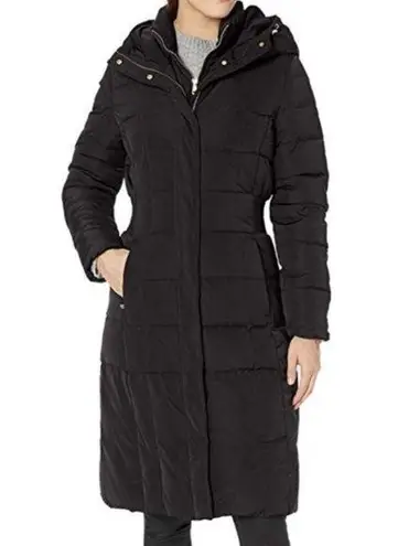 Cole Haan  Signature Quilted Down Coat Black and Gold