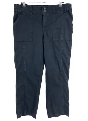 st. john's bay  (12) Petite Black Cargo Capri Crop Pants