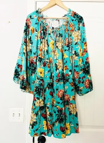 Johnny Was Tulum Relaxed Floral Tiered Minidress